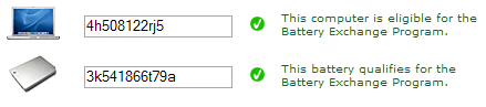A picture of the Apple support website confirming that my battery qualifies for replacement A picture of the Apple support website confirming that my battery qualifies for replacement