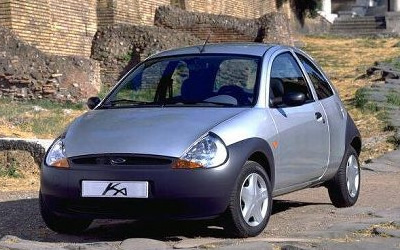 A picture of the front of a silver Ford Ka A picture of the front of a silver Ford Ka